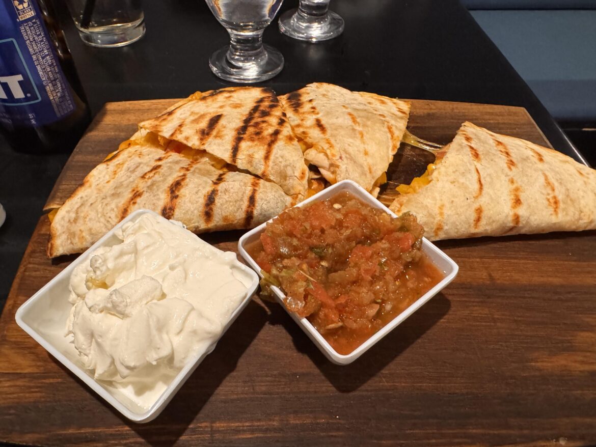 Quesadillas on a cutting board? Sure 🤷‍♂️
