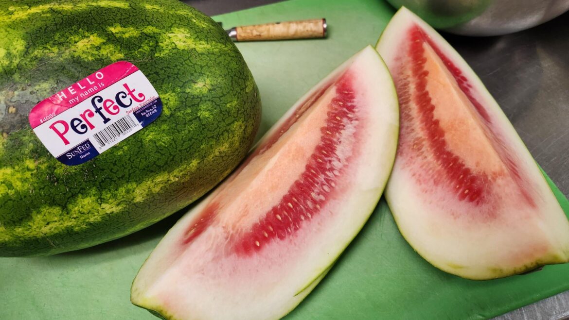 Watermelons that we got in today, they sure are perfect!