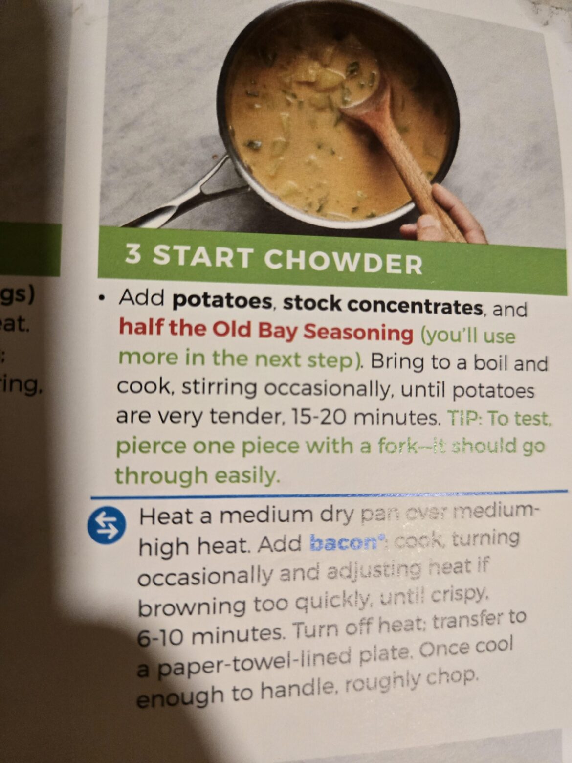 Missing recipe steps