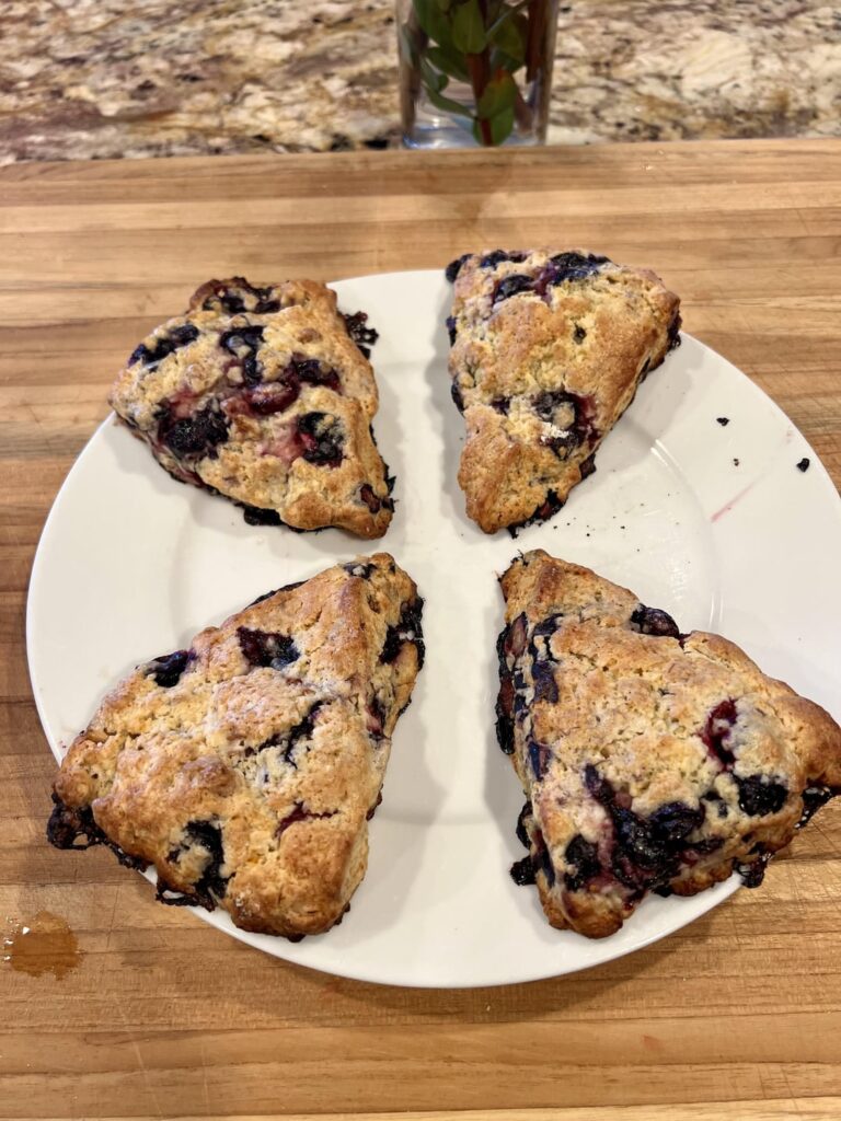 Rustic Triple-Threat Scones: Blueberries, Walnuts & Orange