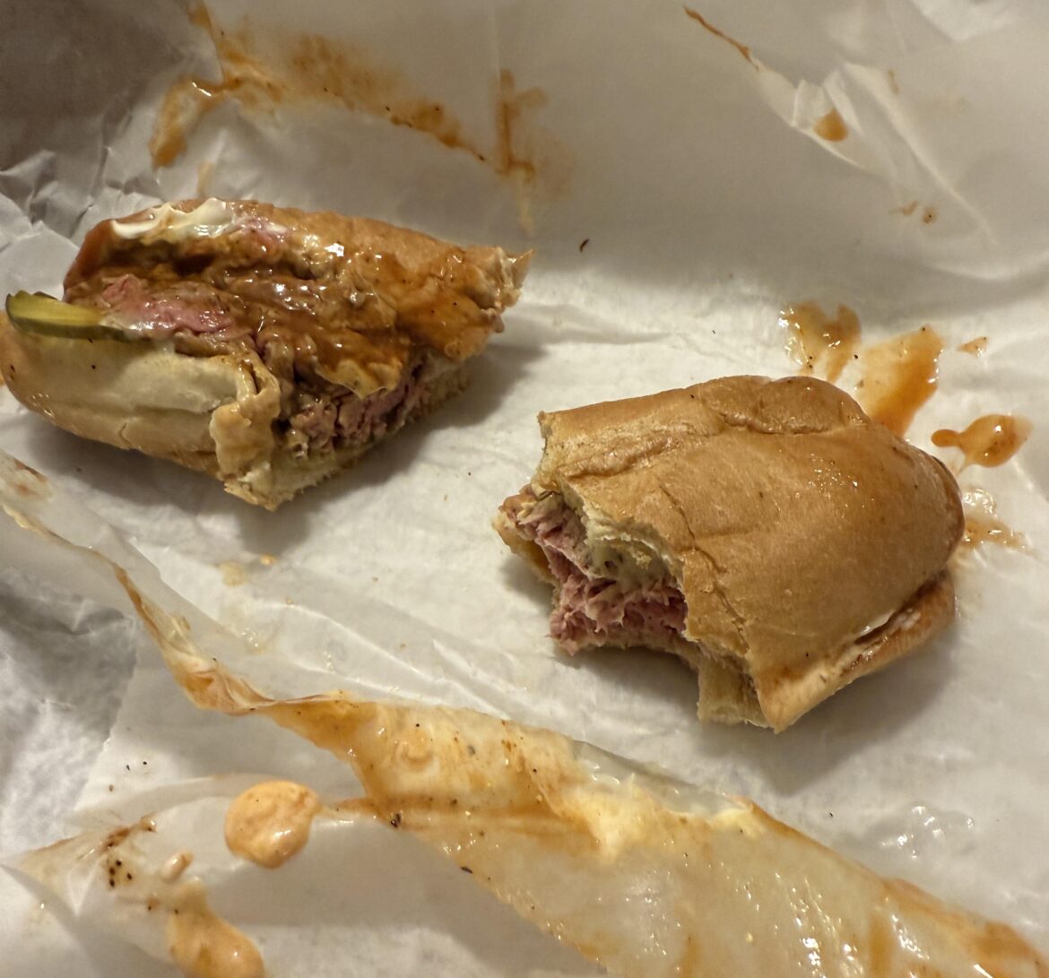 Roast beef three way