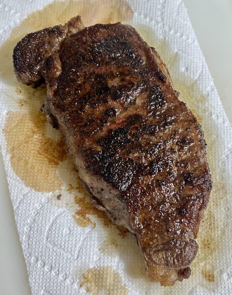 10 year butcher here. Checking in with a prime strip steak.