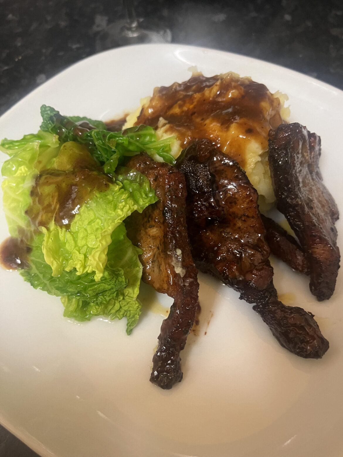 Minted lamb chops creamy mash and Savoy cabbage - if you know you know!