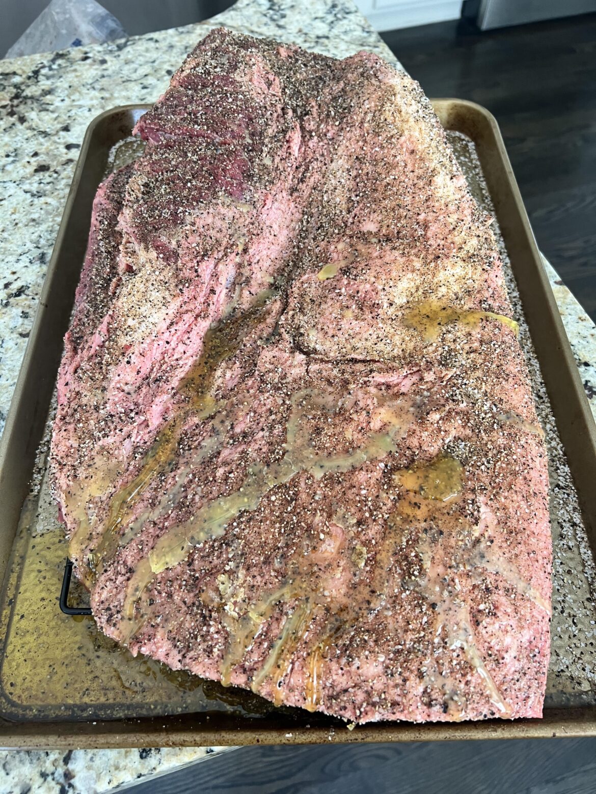 Trying my hand at a 20lb brisket for the birthday dinner!