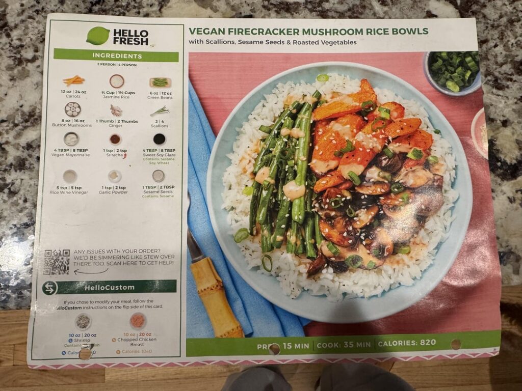 Firecracker mushroom rice bowls (with salmon)