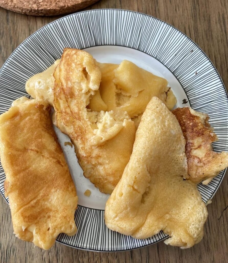 I enjoy my pancakes almost raw