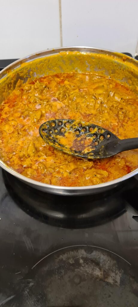 Leftover Xmas Goose curry. OOOH! Suits you sir!