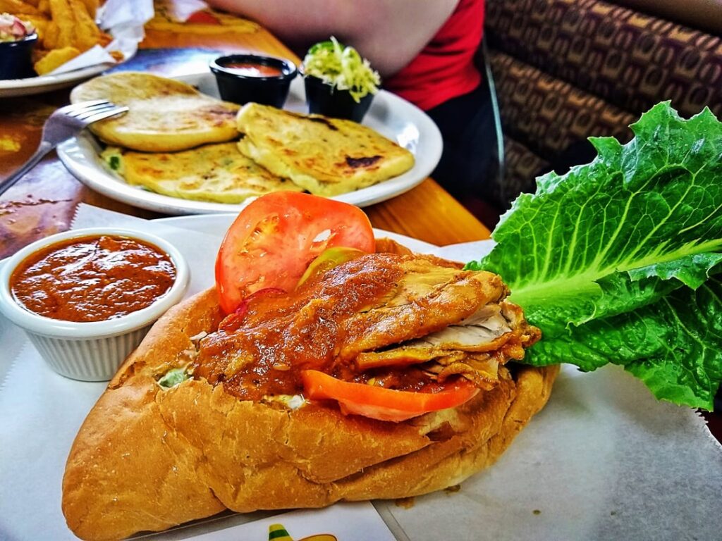 Day 5 Sandwich Week, my favorite all time Chicken Sandwich like no other Marvelous 😋💯. Panes Rellenos Torta Bread stuffed with Chicken ,Cabbage, tomatoes, cucumber, radish, lettuce and mayo. Like totally addicted, I’ve eaten a few of these in the last 5 years. Buena Fe Oak Park Day 5 Sandwich Week, my favorite all time Chicken Sandwich like no other Marvelous 😋💯. Panes Rellenos Torta Bread stuffed with Chicken ,Cabbage, tomatoes, cucumber, radish, lettuce and mayo. Like totally addicted, I've eaten a few of these in the last 5 years. Buena Fe Oak Park