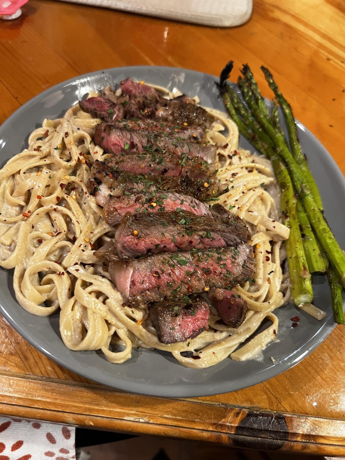 Does steak pasta count? Does steak pasta count?