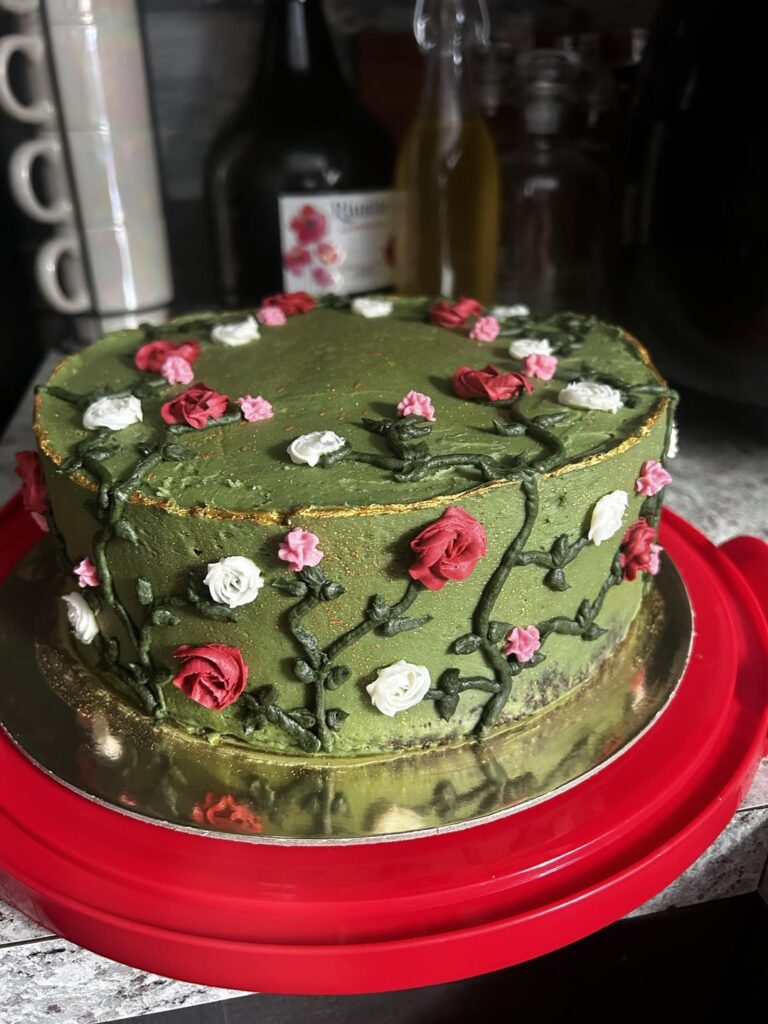 Proud of this floral cake I made yesterday for a friend