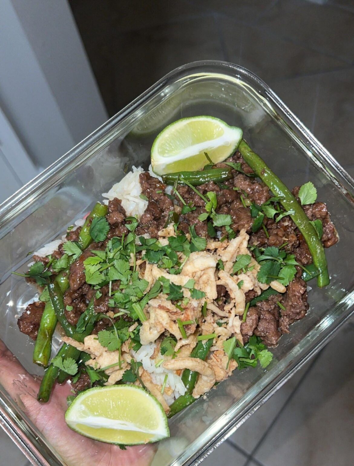 Sweet Chili Beef & Green Bean Bowls