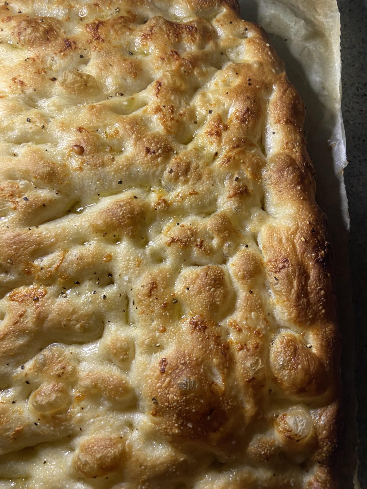 made a black pepper focaccia today