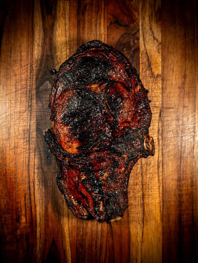 Bone-In Ribeye; Smoked Then Seared