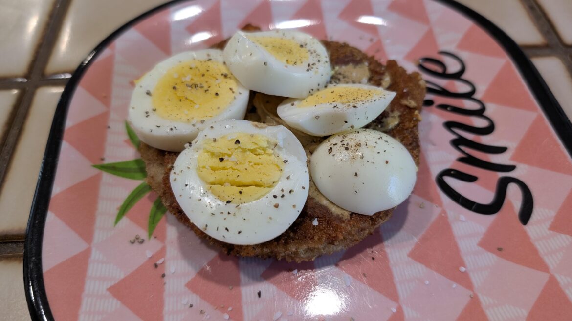 Open faced Scotch egg