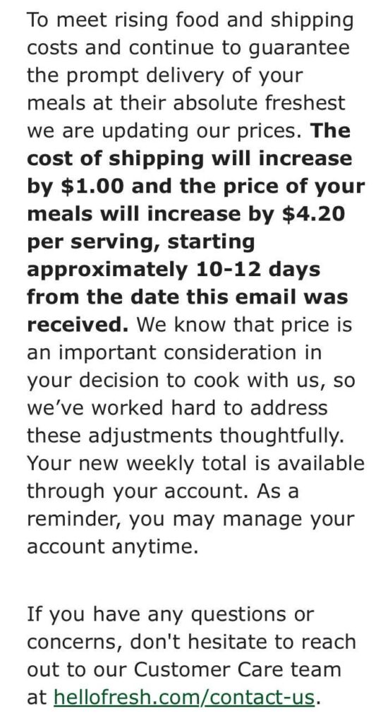 MAJOR PRICE INCREASES MAJOR PRICE INCREASES