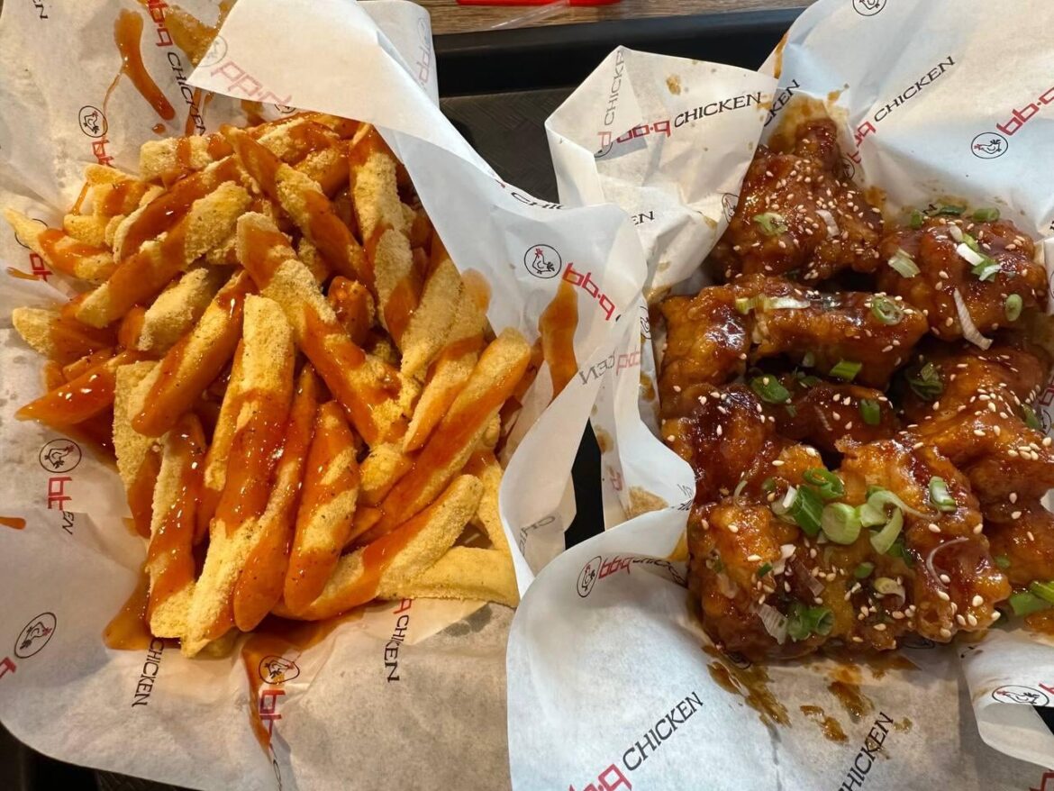bb.q chicken : 치즐링 감자튀김 (Cheesling  Fries) & 매운 갈비 (Spicy Galbi) chicken