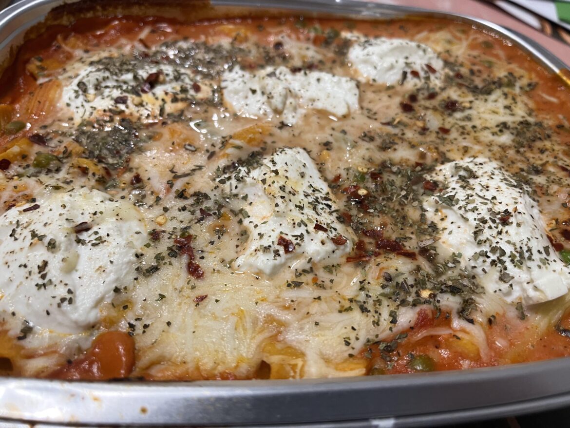 cheesy baked rigatoni