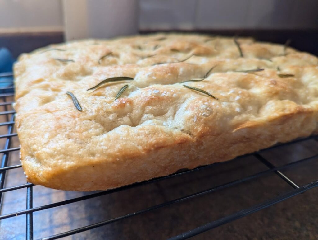 I made my first focaccia this weekend! I am so stoked. I feel like this might be a gateway...