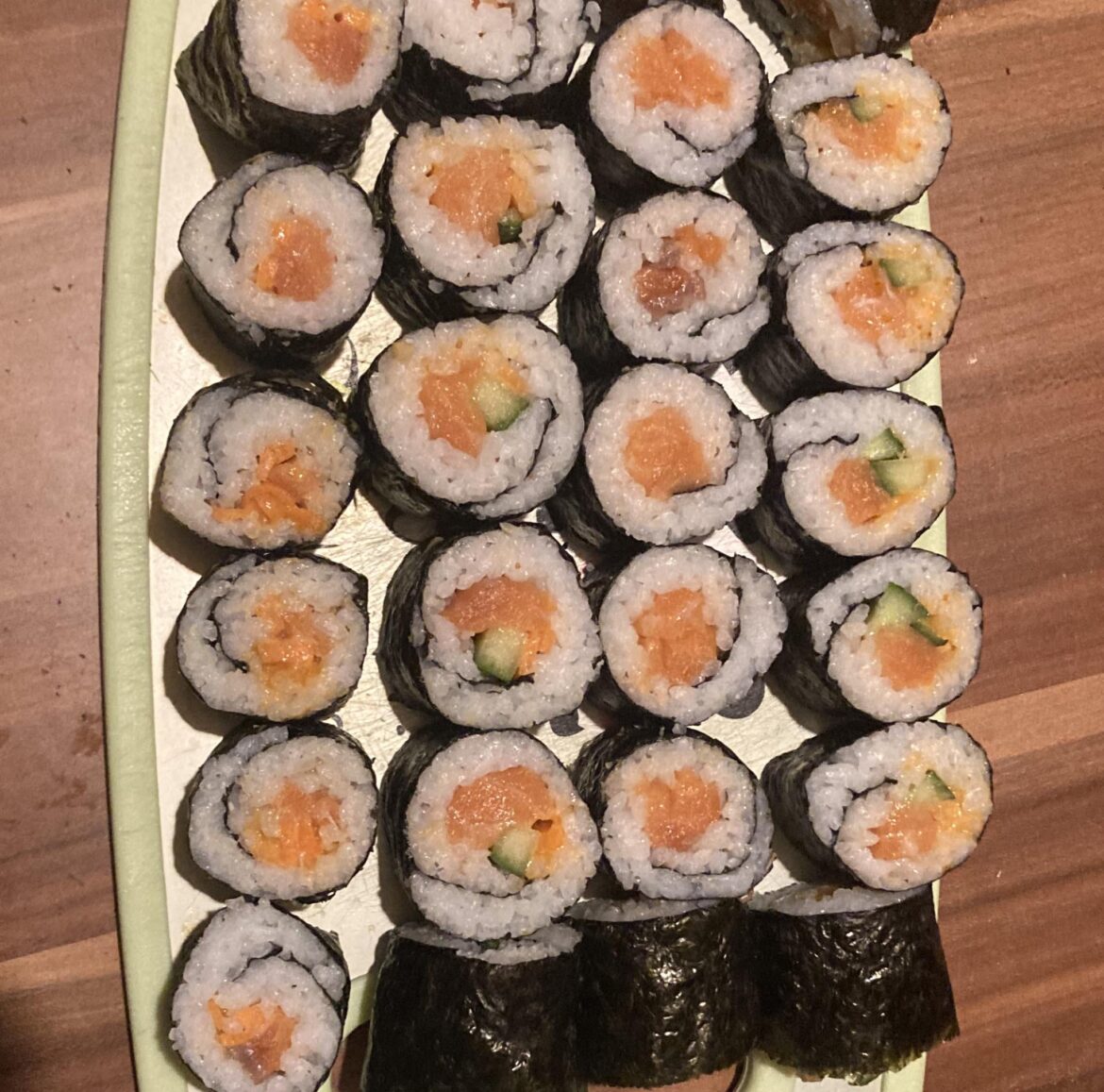 Made some salmon and Sriracha Mayo Sushi yesterday