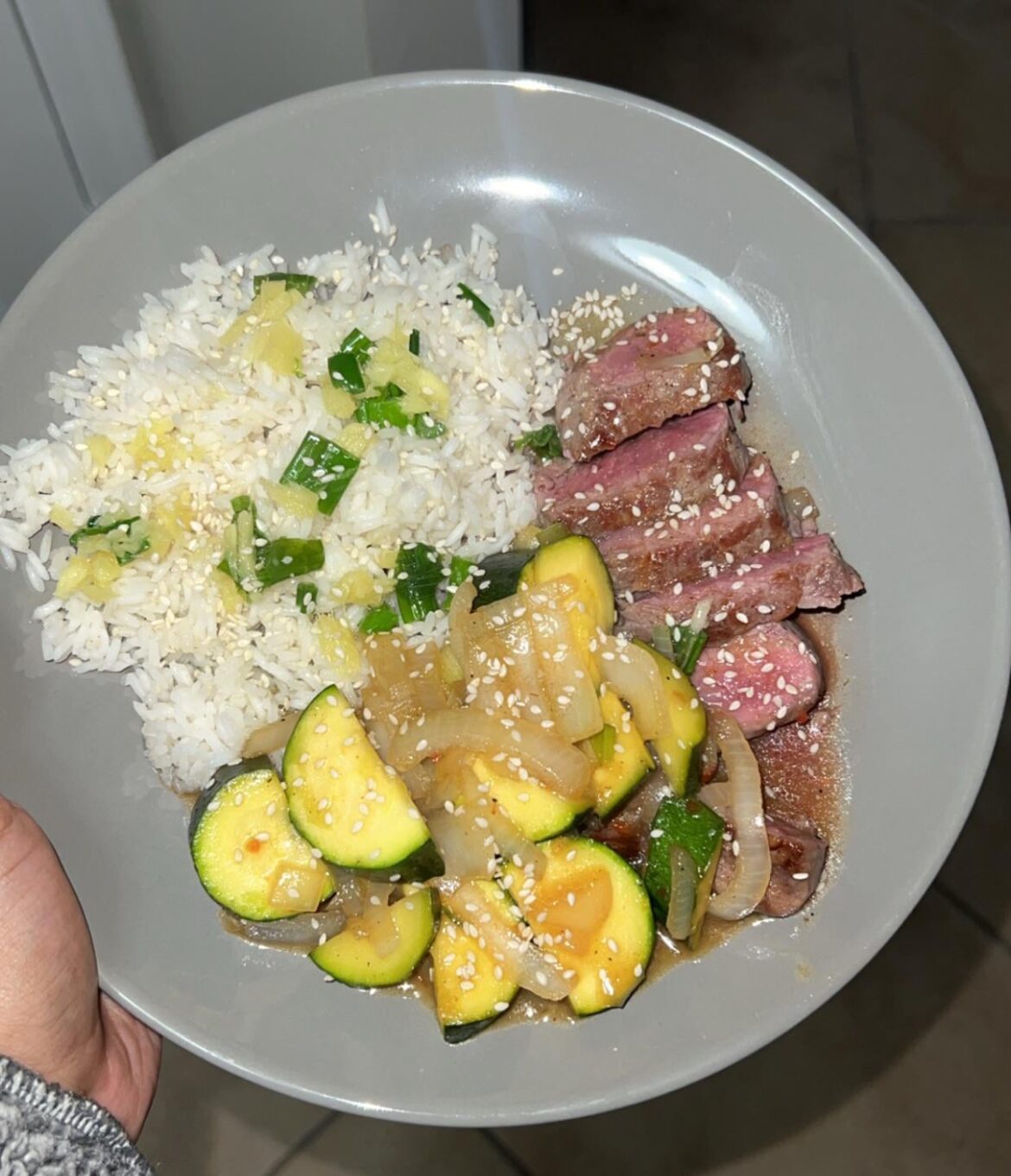 Soy-Glazed Steak with Zucchini Stir-Fry