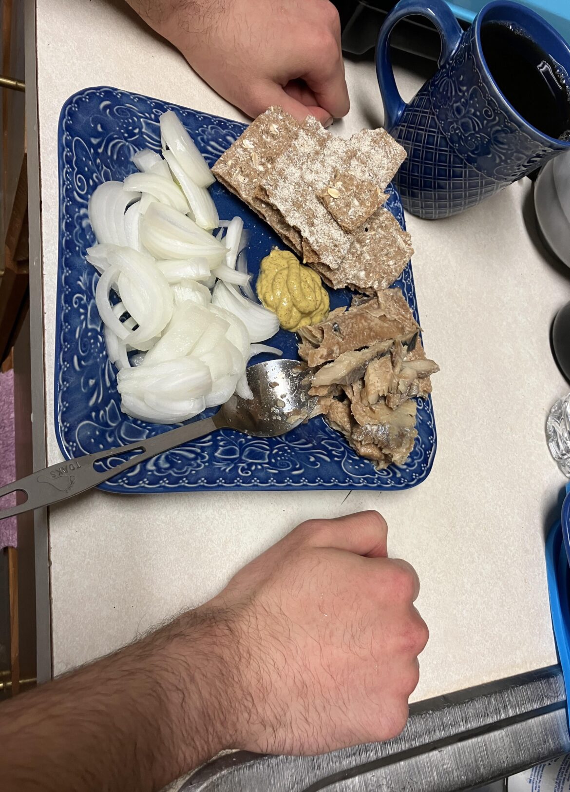 Walked in to on my son making himself breakfast this morning, this is what he made… one whole raw onion