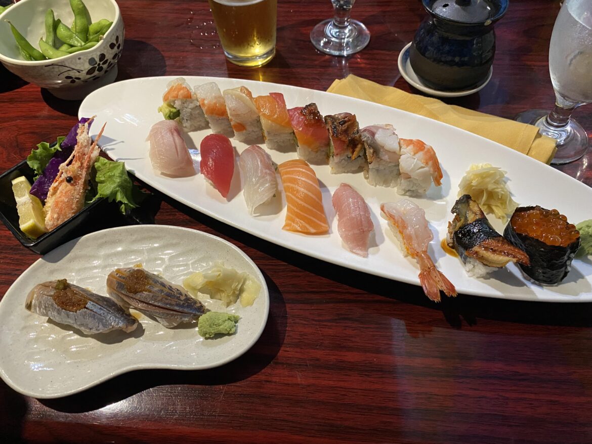 Monthly sushi and first week of classes.