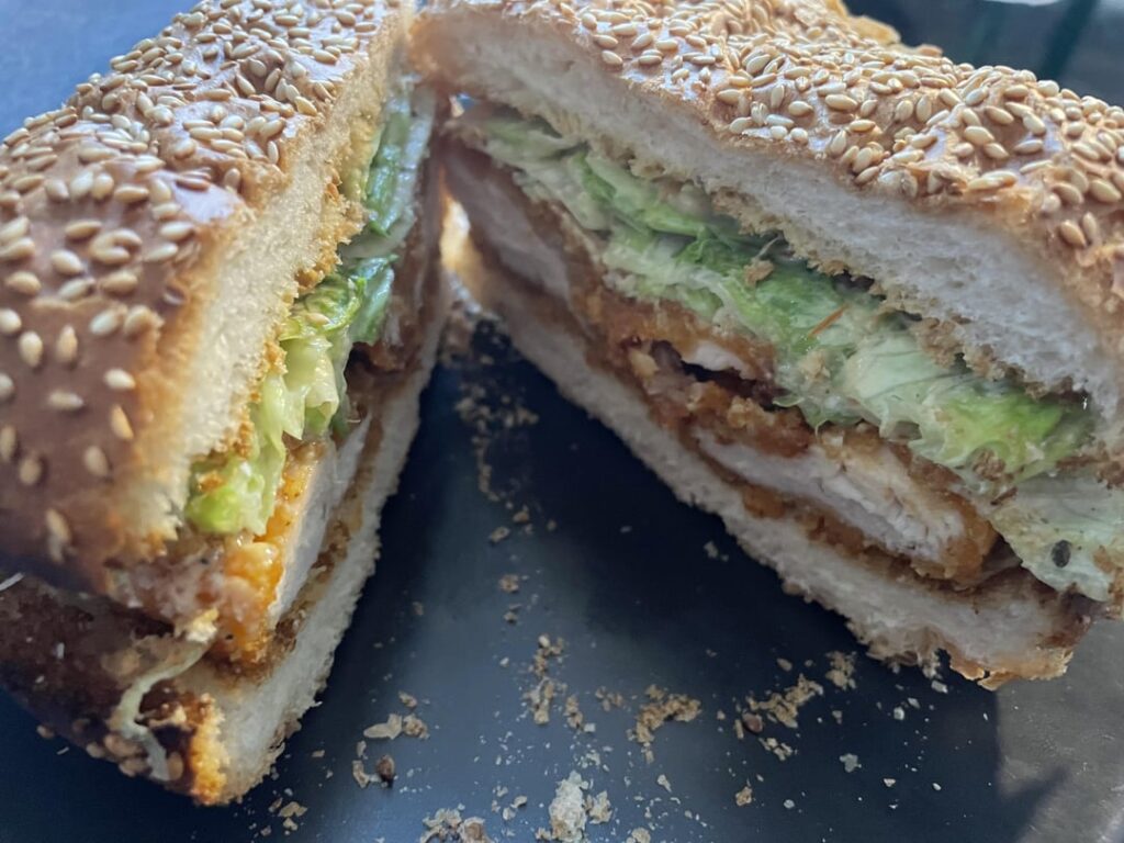 Spicy Chicken Ceasar Salad Sandwich