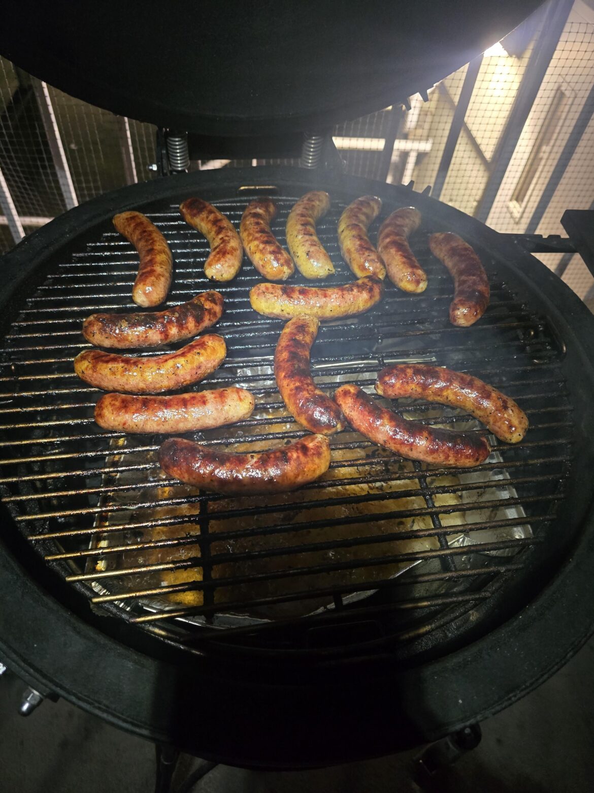 It's -3°C outside. But I'm running a wicked fever so it's perfect grilling tempature.