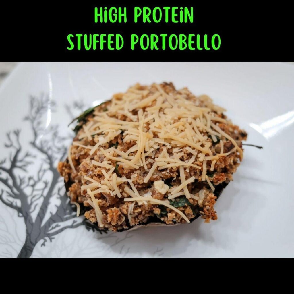 High Protein Vegan Stuffed Portobello
