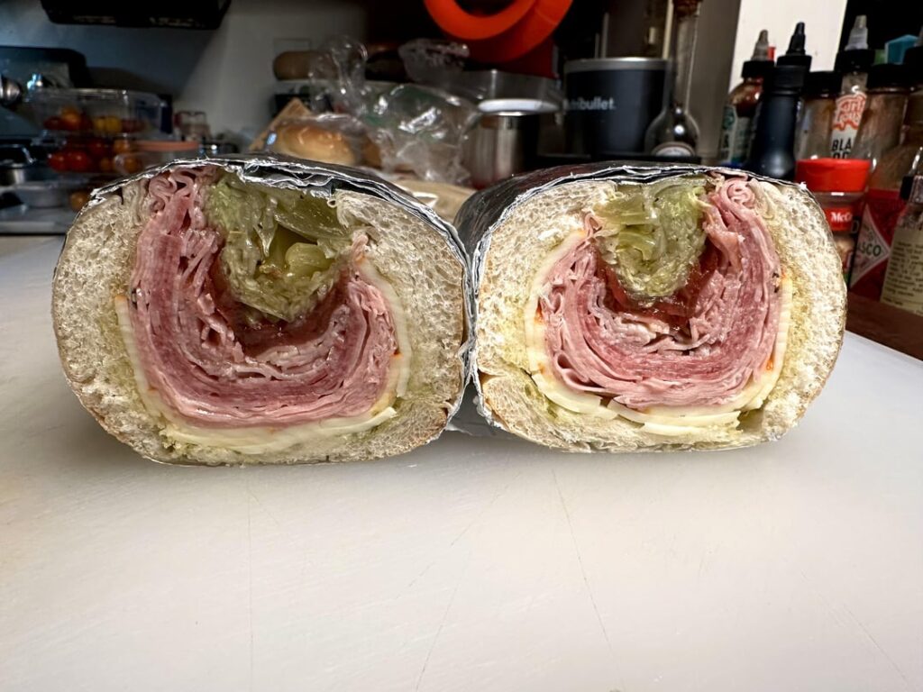 Homemade deli sandwich