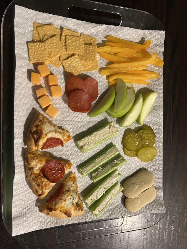 Today’s snacky dinner plate