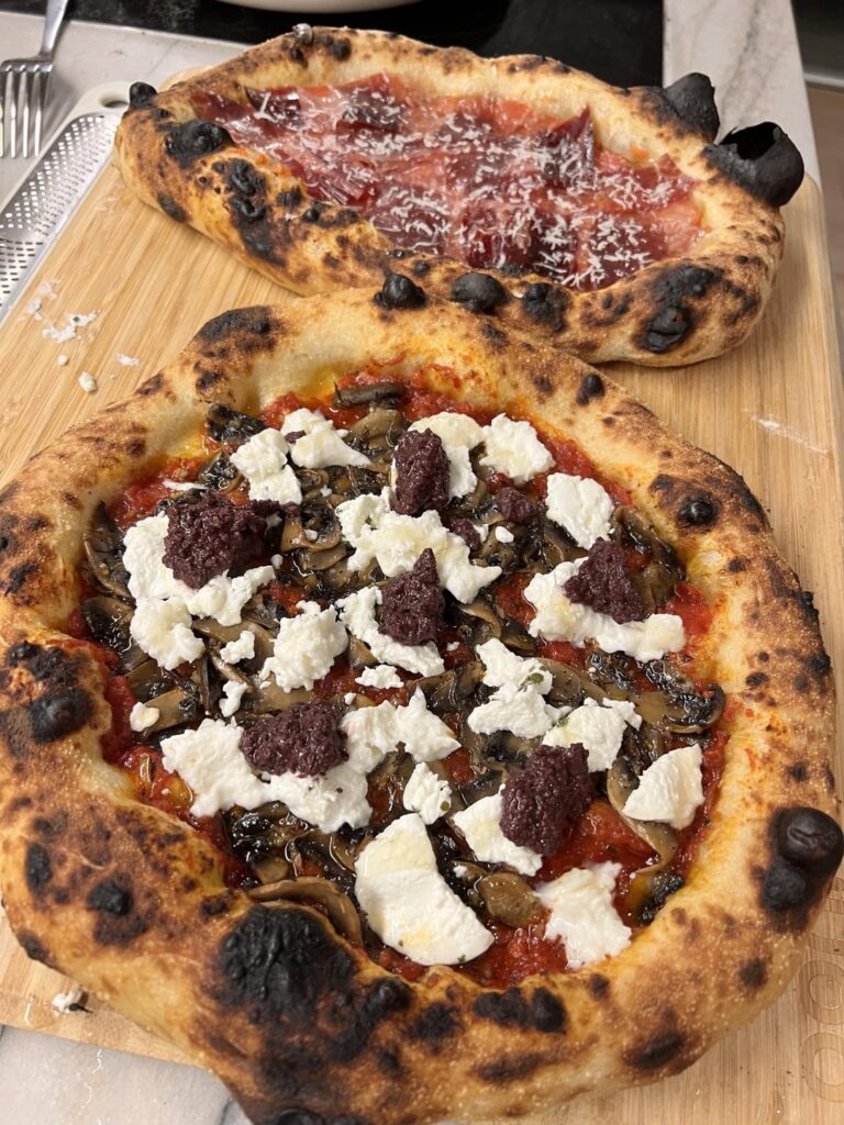 Sacrilegious toppings, but 72-h Cold Ferment Ooni Volt comes out close to wood fire oven results!