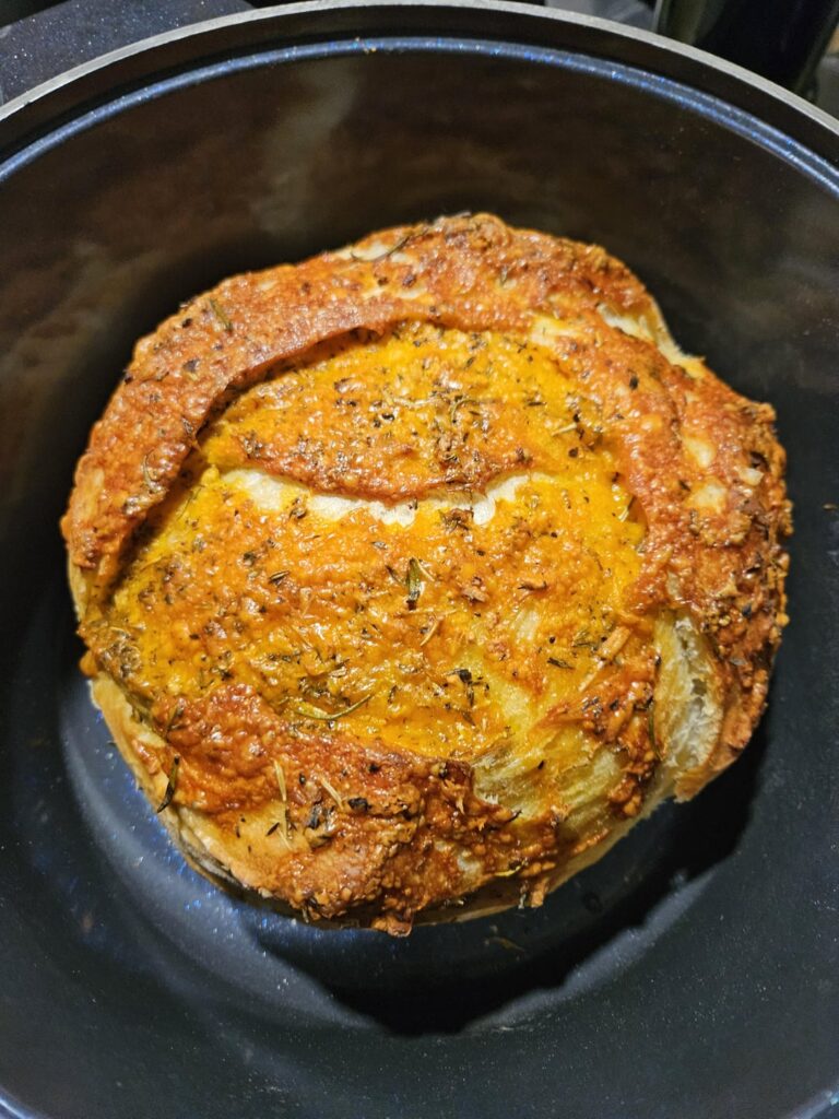 Cheese and herb no knead bread