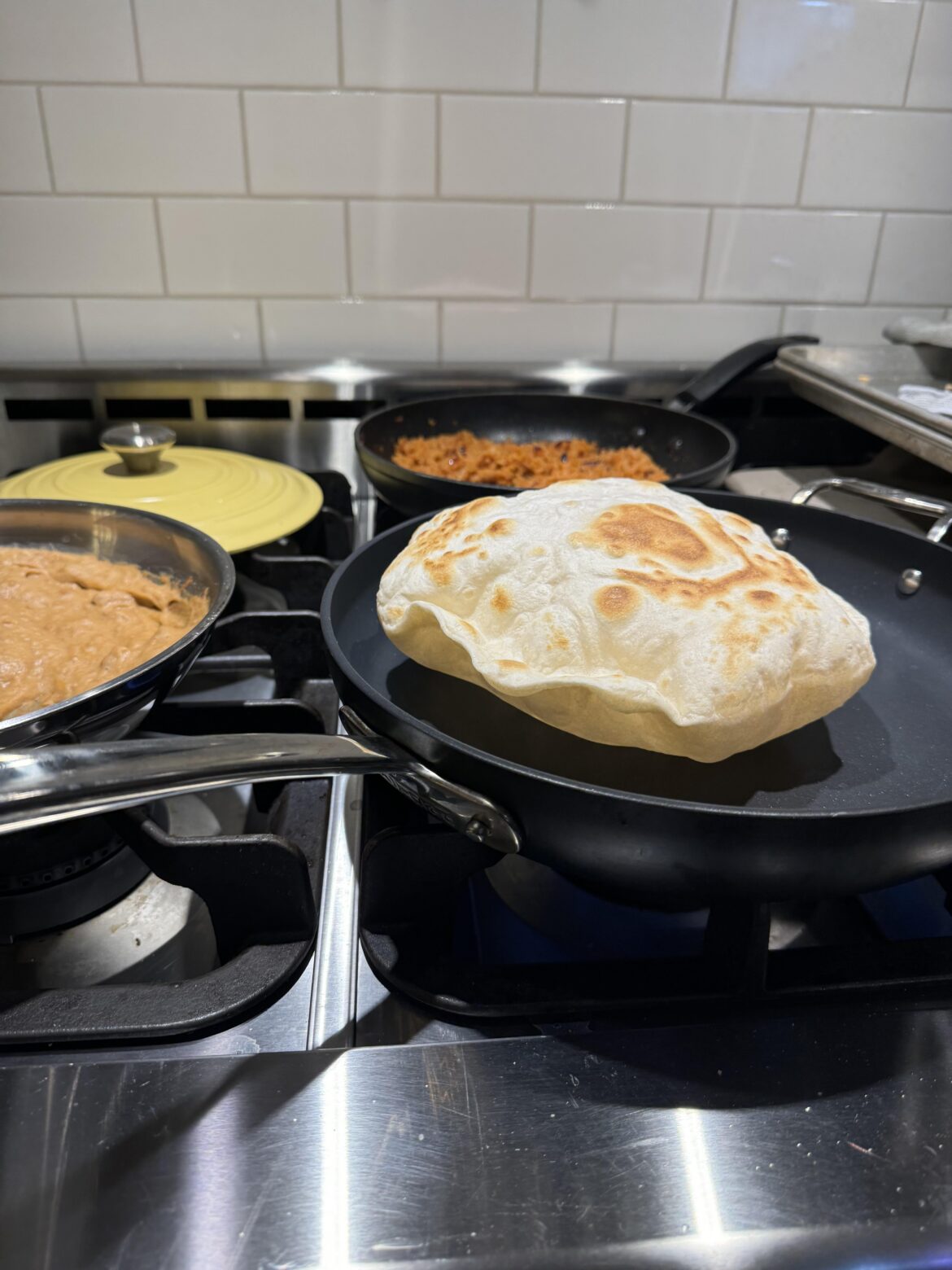 Tortillas finally puffed