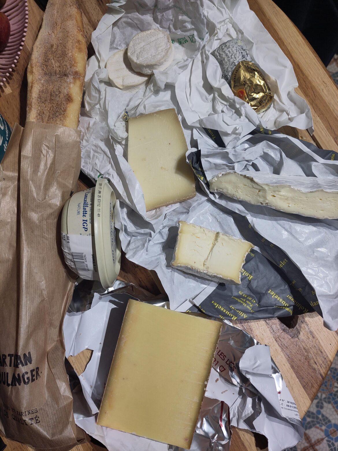 Current stock of cheeses