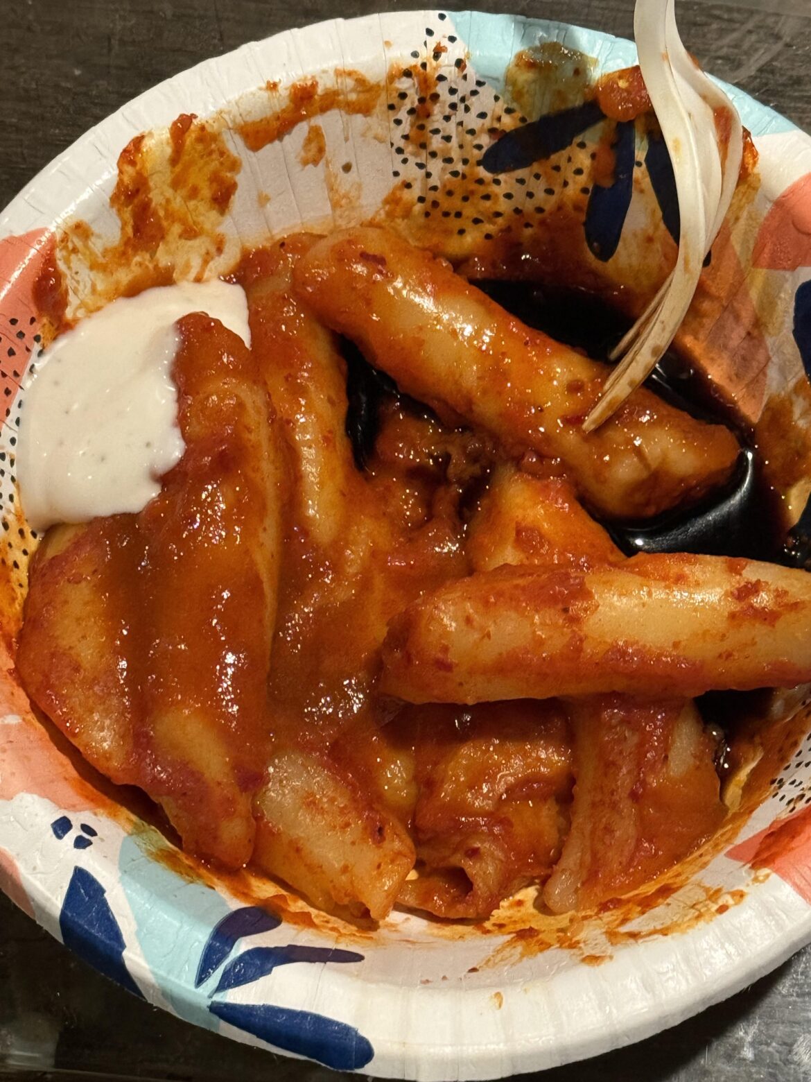 Tteokbokki with ranch dressing!
