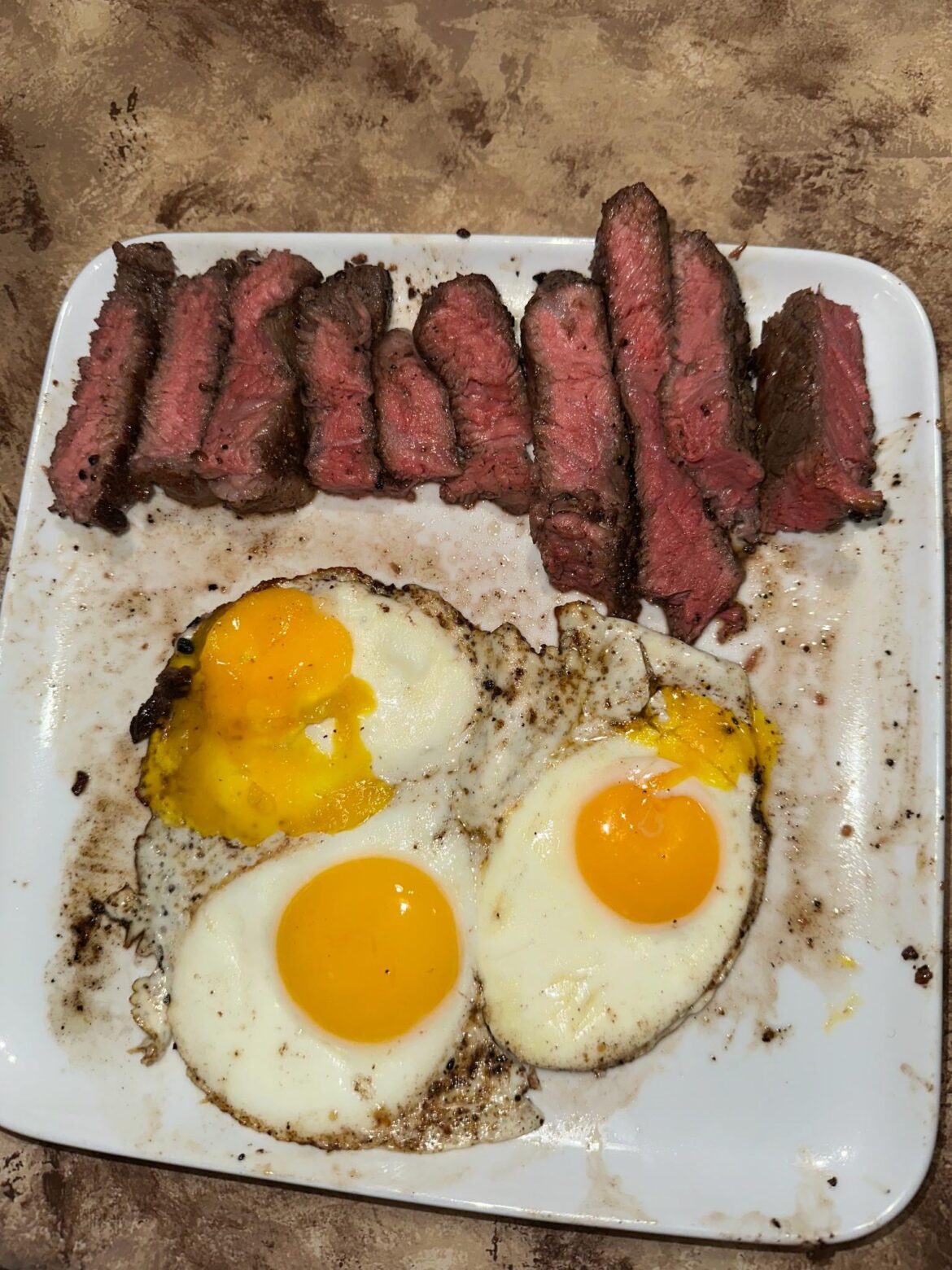 My son made his first steak...