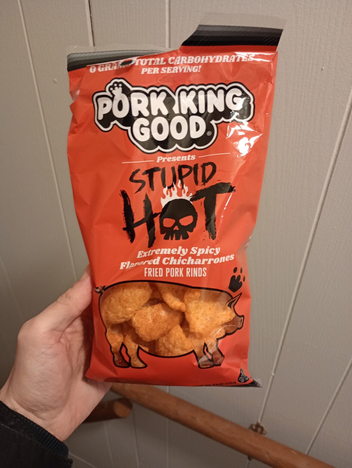 These pork rinds actually have some heat.