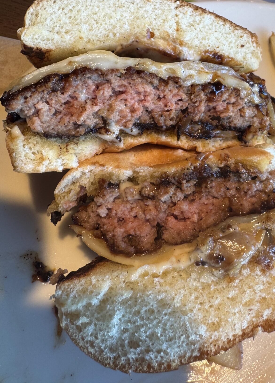 My mushie and Swiss. I asked for no pink. I got a little pink. Smash or pass?