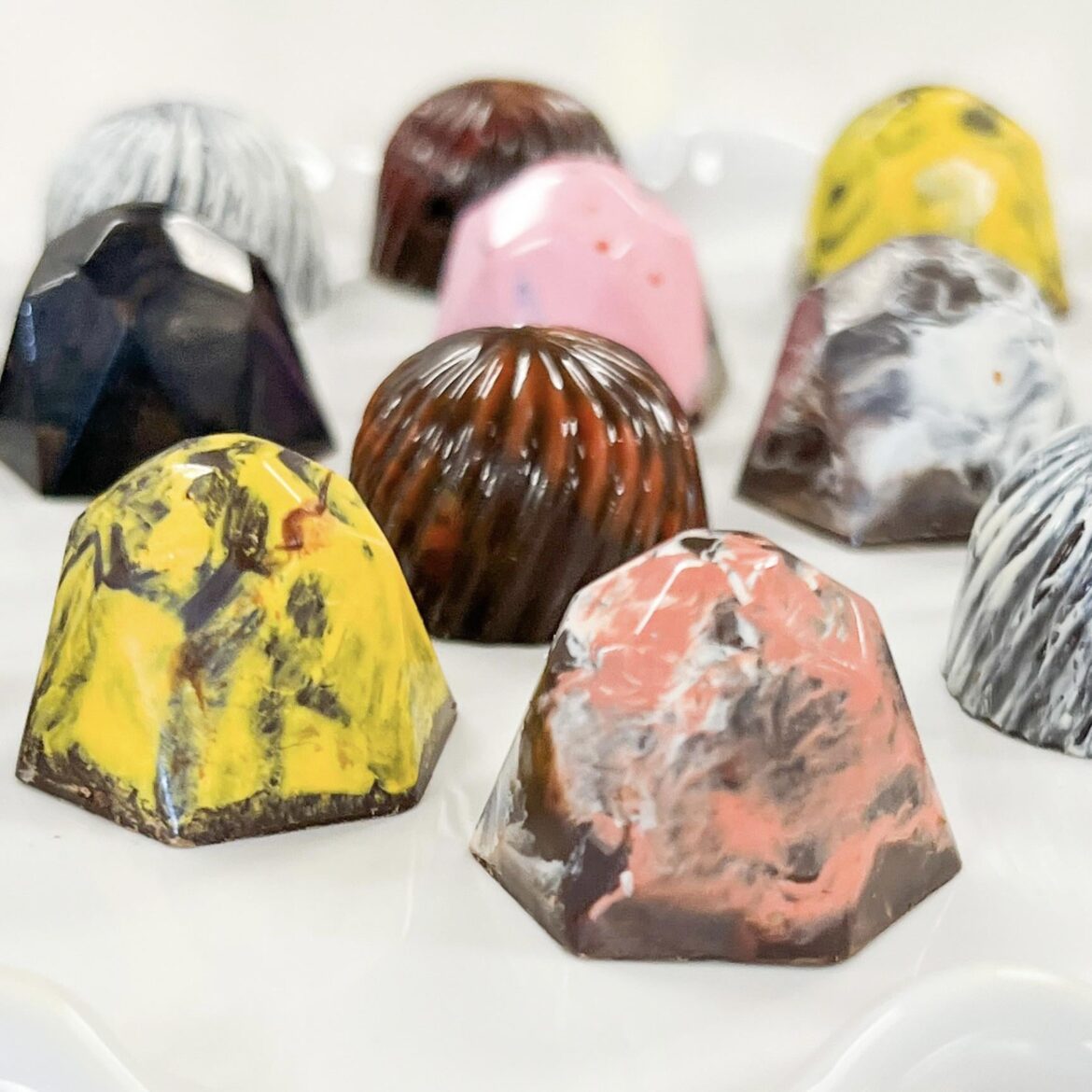 Chocolate Bon Bons with Dulce De Lèche and Coffee Cream