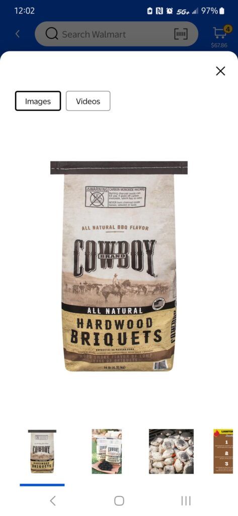 Cowboy briquettes..