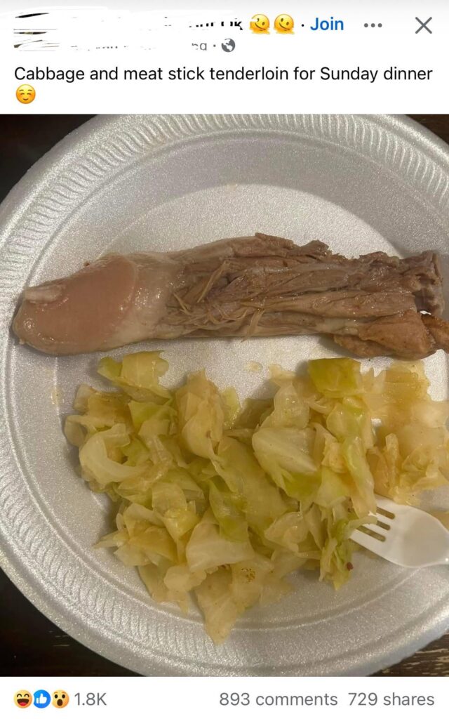 Cabbage and meat stick Tenderloin