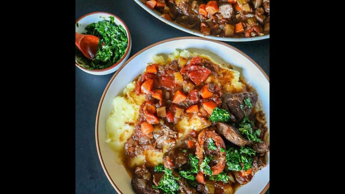 Bison Osso Buco with Gremolata- Bison Shank Recipe