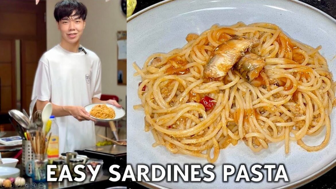 Easy Sardines Pasta! My College All-nighter Favorite | Kev Yan