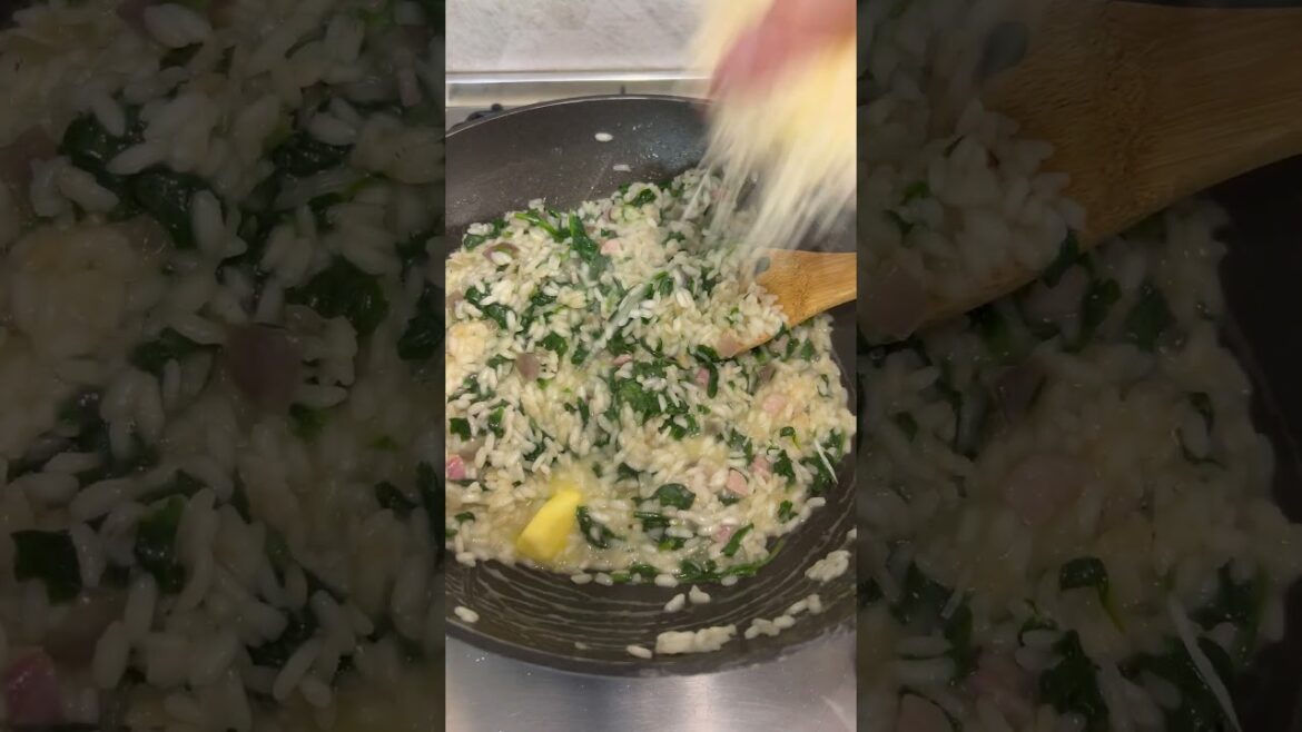 Risotto agli spinaci gratinato #ricette #ilcaldosaporedelsud #ricetta Risotto agli spinaci gratinato #ricette #ilcaldosaporedelsud #ricetta
