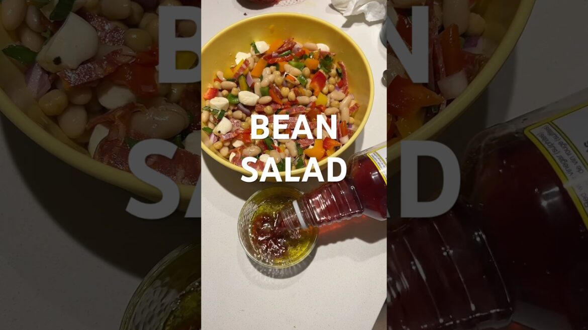 My take on La Scalla Bean Salad  (added mozza, basil, & balsamic!) #cooking #mealprep #glutenfree