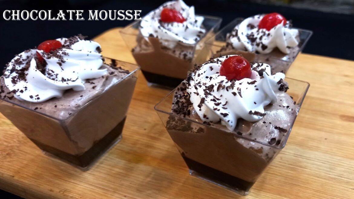 Chocolate mousse recipe/How to make chocolate mousse/ Easy chocolate dessert recipe #chocolatemousse