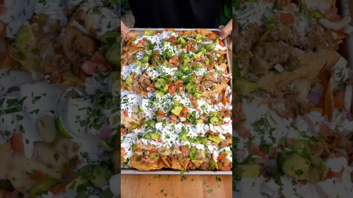 Sheet pan nachos #superbowl #recipe Sheet pan nachos #superbowl #recipe
