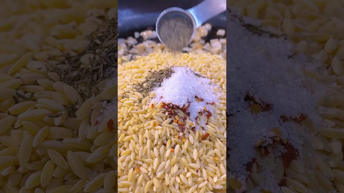 Creamy Shrimp Orzo Pasta (with Sun-dried Tomatoes and Spinach) #shorts