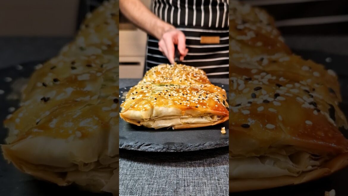 Filo roll with salmon and ricotta Filo roll with salmon and ricotta